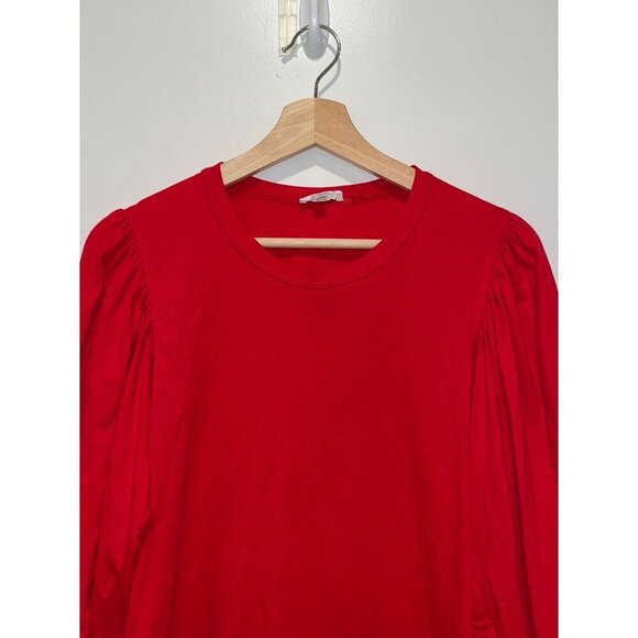 A.L.C. Womens Red Puff -Sleeve Blouse Size Small Cotton Blend - Picture 6 of 9